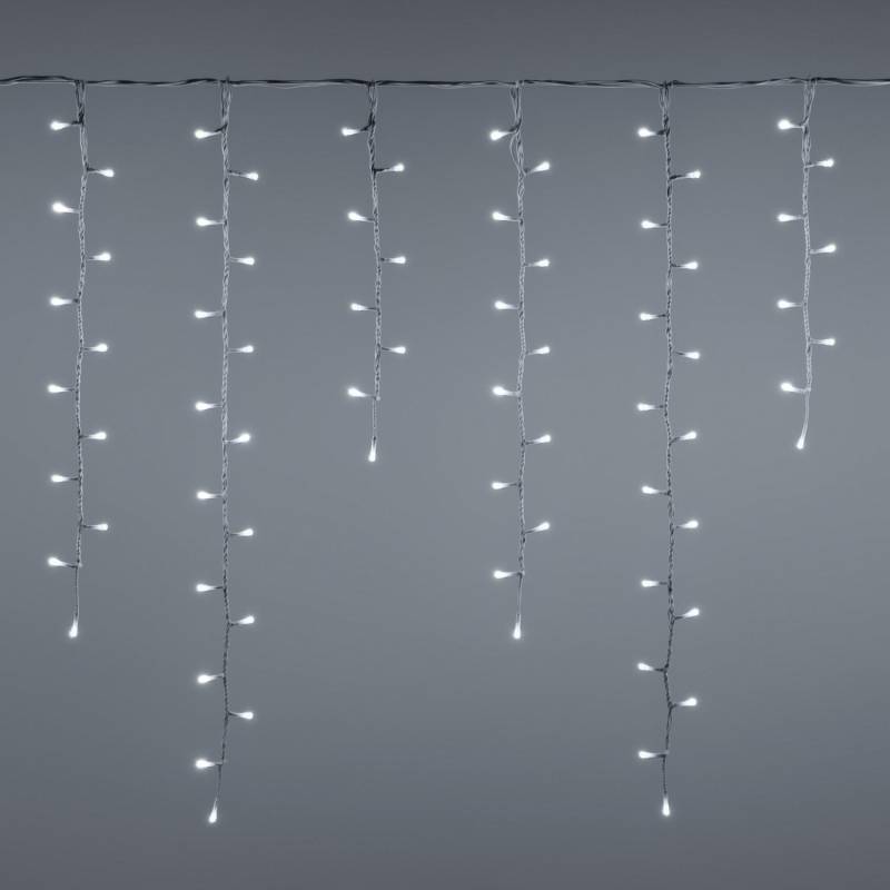 Guirlande stalactites chute de neige 3,6m H80cm 288 LED blanc froid