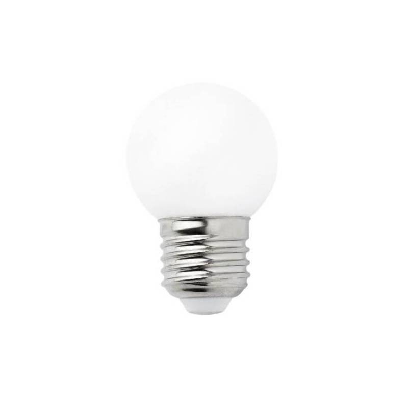 Ampoule LED plastique 1W E27 Blanc froid 6000K G45 pour guinguette