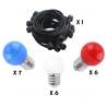 Guirlande guinguette tricolore bleu blanc rouge 10M LED plastique IP65