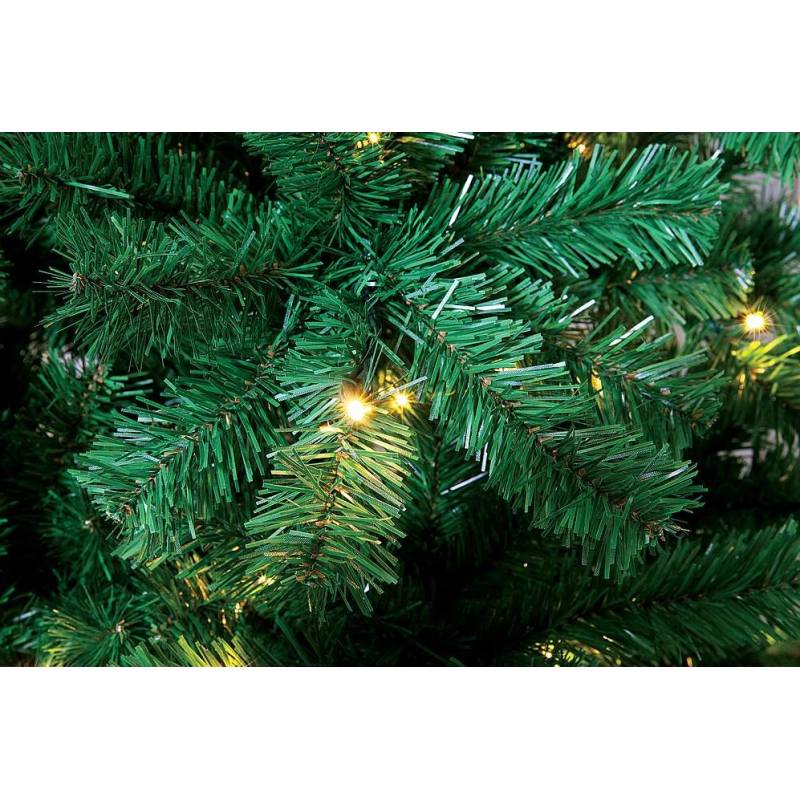 Grand sapin lumineux artificiel extérieur 210cm vert LED blanc chaud