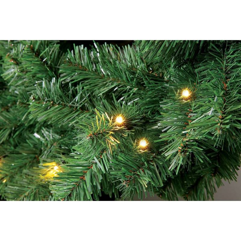 Couronne de Noël lumineuse 60CM 40 LED blanc chaud 24V vert IP44