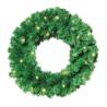 Couronne de Noël lumineuse 60CM 40 LED blanc chaud 24V vert IP44 extérieur