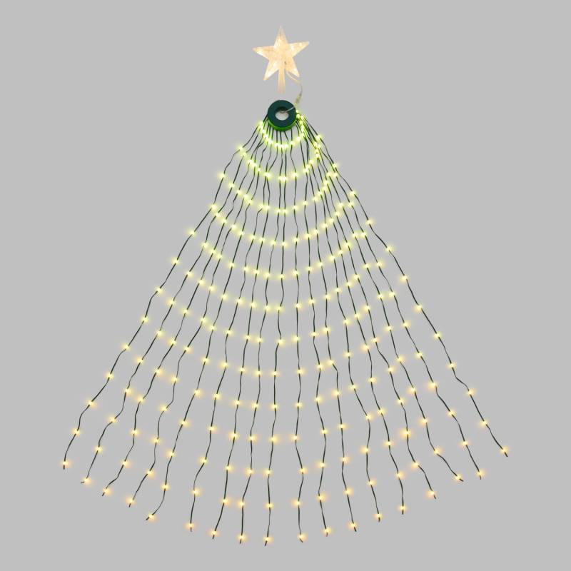 Guirlande lumineuse sapin de noël 1,55M étoile LED RGB multicolore