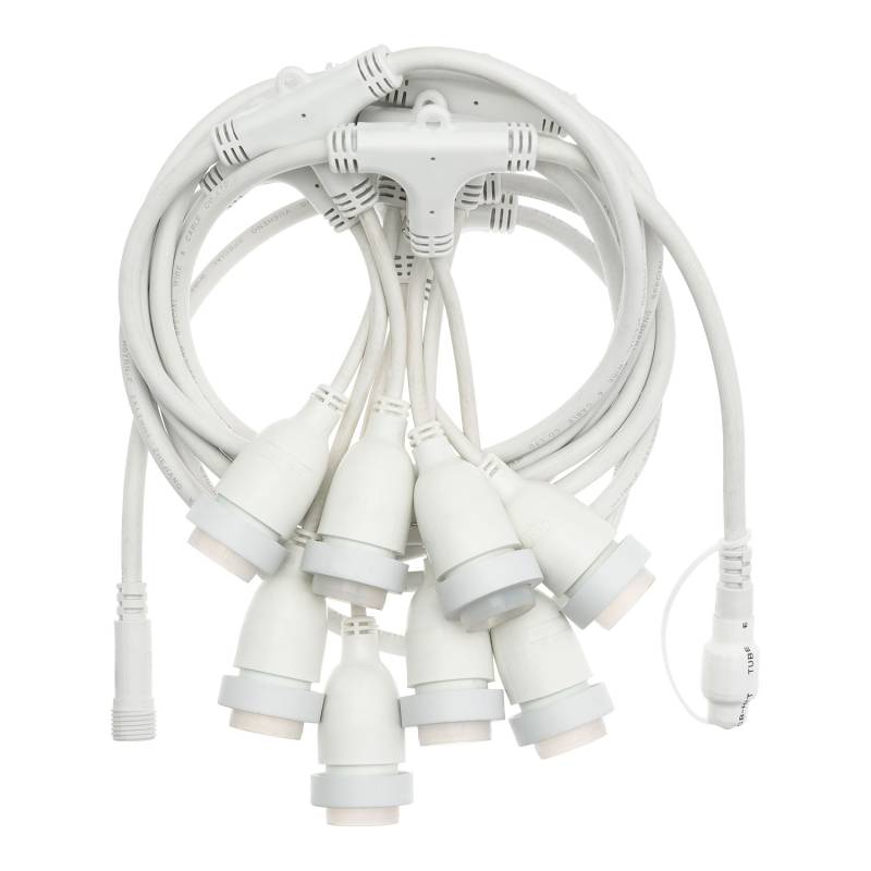 Guirlande Guinguette stalactite 5M H30CM 8 douilles blanc Luxa Lotti