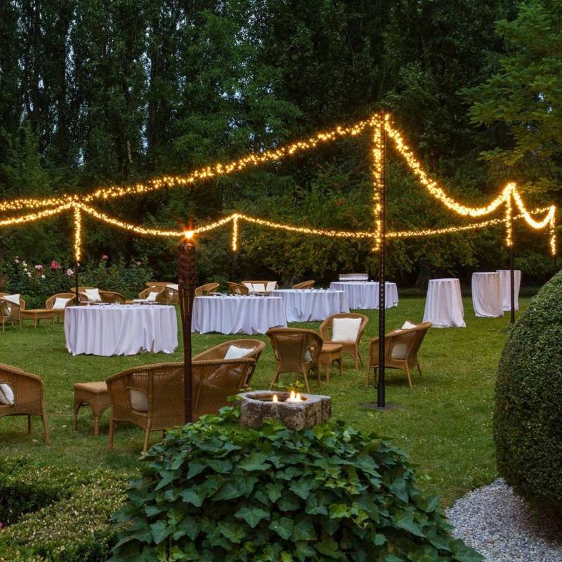 Guirlande Boa 6cm vert Longueur 30m 1500 LED ambré 8 effets