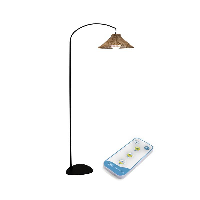 Lampe sur pied exterieur rechargeable NIZA 165 rotin LED Blanc chaud