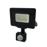 Projecteur led 10W plat noire détecteur de mouvement extérieur  blanc chaud 2700k 