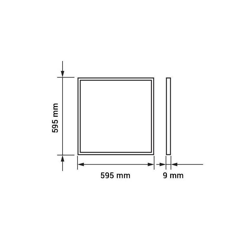 Dalle led plafond carrée 60x60 blanc chaud 2700k 40W professionnel 