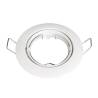 Support spot encastrable rond blanc orientable 80 mm MR16 GU5.3 GU10 