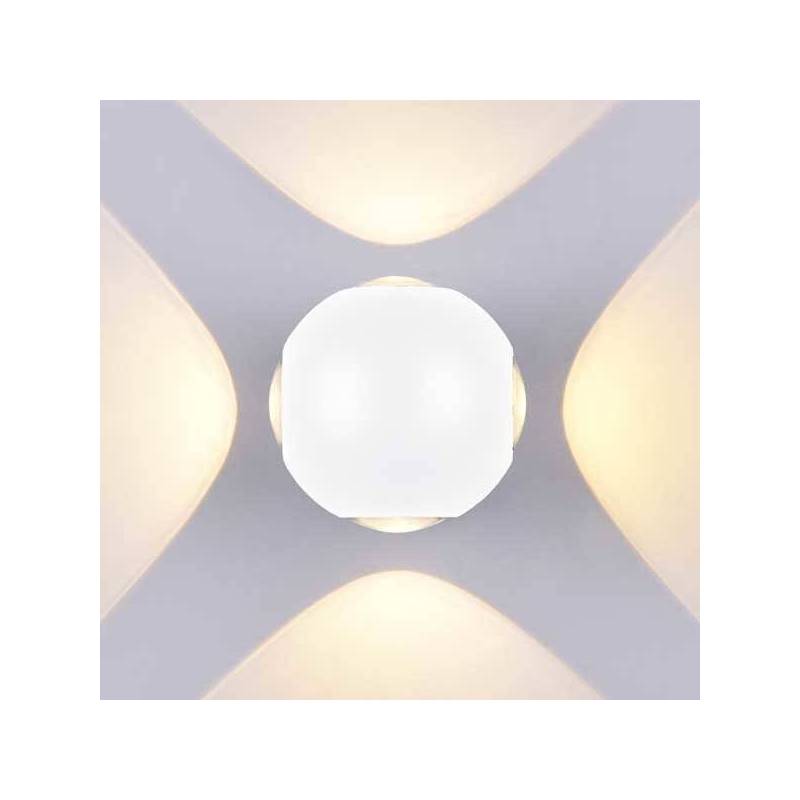 Applique extérieure murale boule Blanc chaud 3000k IP54 4W professionnel 