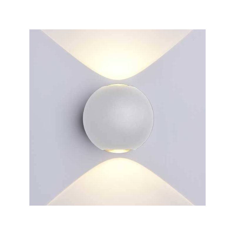 Applique extérieure murale LED boule grise Blanc chaud IP54 6W professionnelle 