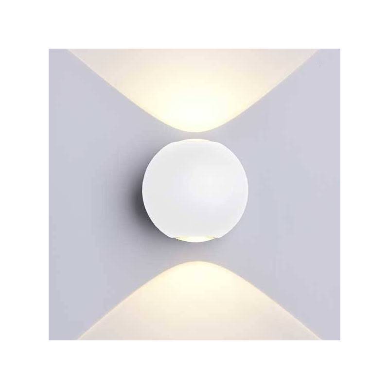 Applique exterieure LED murale boule Blanc chaud 3000k IP54 6W professionnelle 