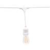 Guirlande guinguette suspendue 13M blanche IP44 15 culots E27 