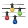 Guirlande lumineuse guinguette led multicolore 10M 20 globes extérieur IP65 