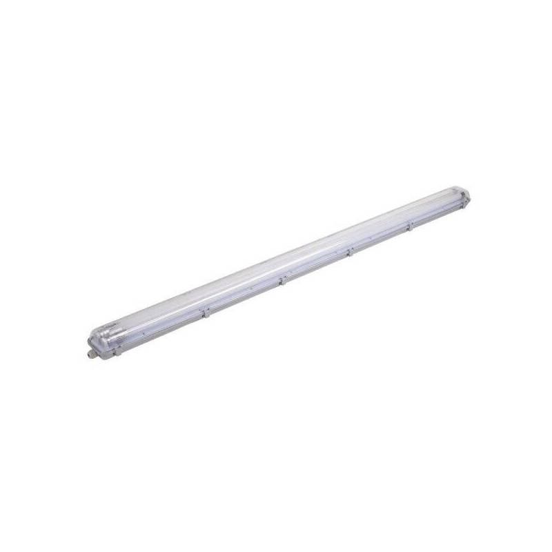 Réglette double néon LED pour tube T8 150CM 44W blanc neutre 4500 kelvin IP65 étanche plastique 