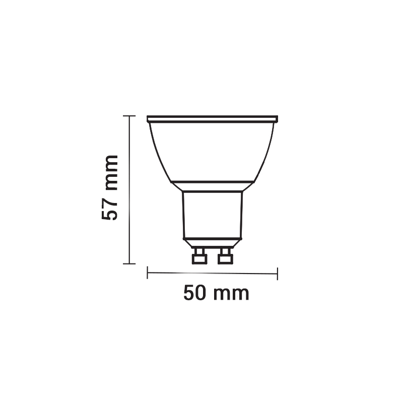 Ampoule LED GU10 7W 38 degrés SMD 2700k blanc chaud 