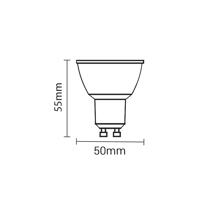 Ampoule LED GU10 7W 500lm 38 degrés 80 dimmable 4500k  blanc neutre 