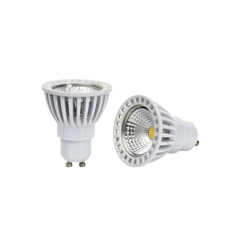 Ampoule LED GU10 6W 50 degrés blanche COB 2700k dimmable blanc chaud 