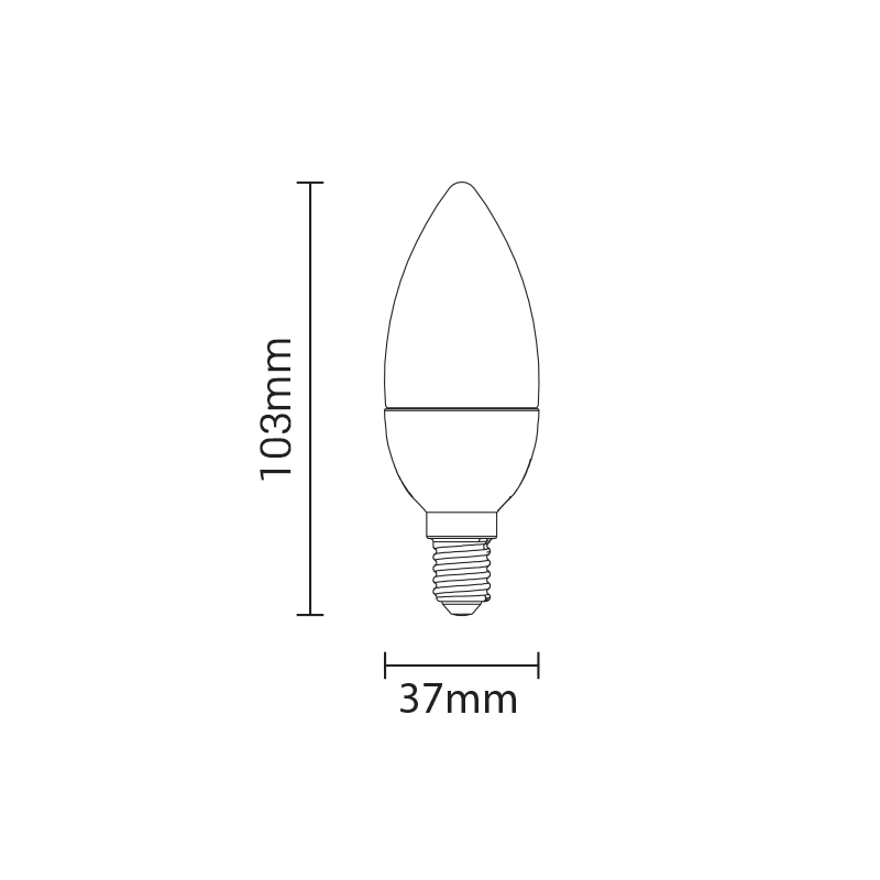 Ampoule LED Bulb E14 6W 2700k dimmable blanc chaud professionnelle 