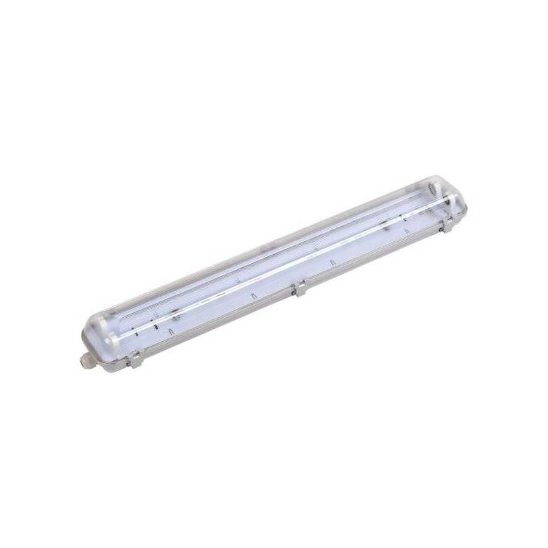 Réglette double pour tube T8 60CM non inclus IP65 étanche plastique 