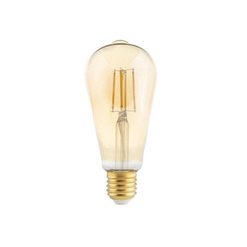 Ampoule vintage LED E27 filament ambré blanc chaud 4W ST64 2500k 