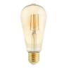 Ampoule vintage LED E27 filament ambré blanc chaud 4W ST64 2500k 