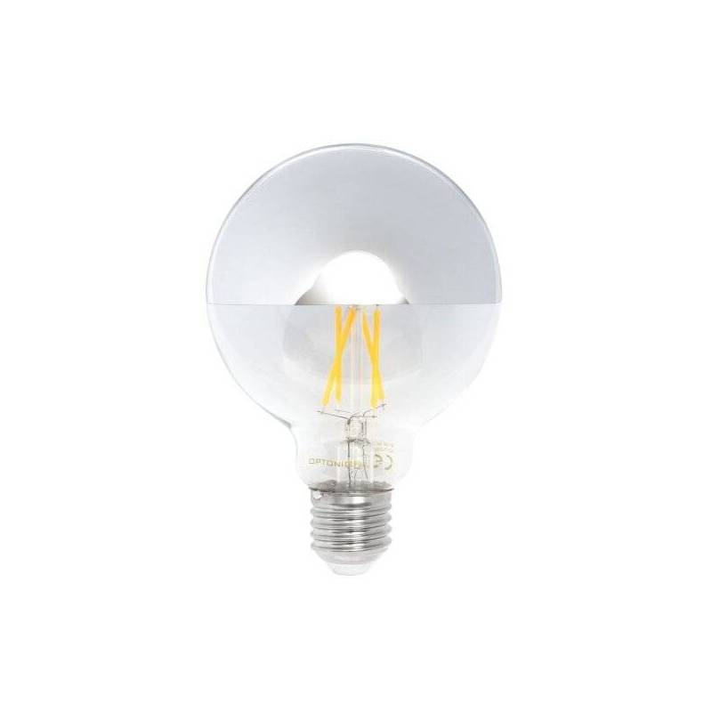 Ampoule LED G95 mm 7W 2700k E27 argent blanc chaud professionnelle 