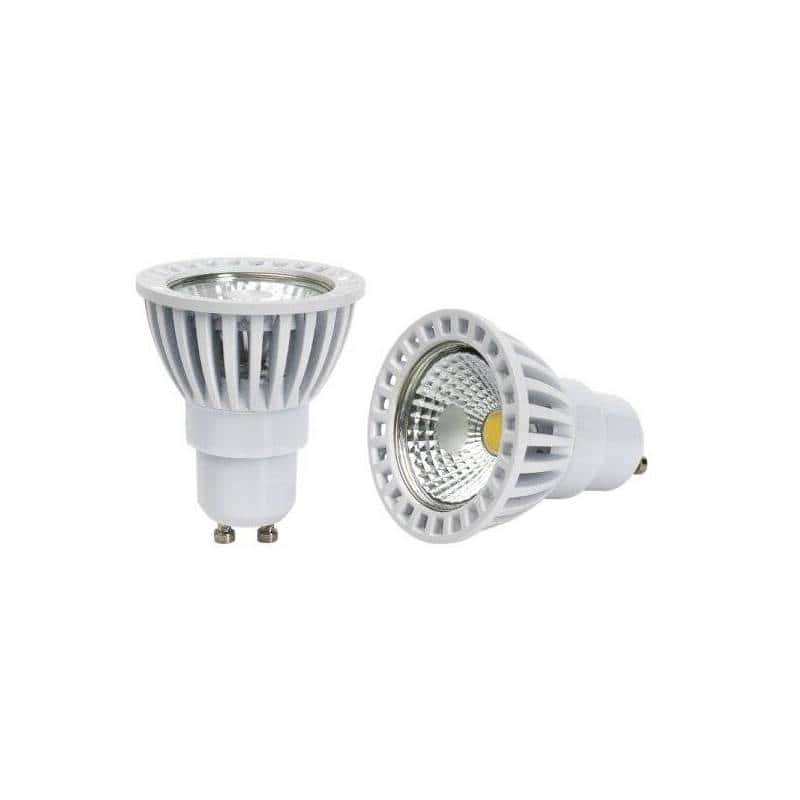 Ampoule LED GU10 4W blanche 50 degrés COB 2700k blanc chaud 