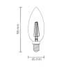 Ampoule bougie E14 C35 4W 2700k filament blanc chaud 