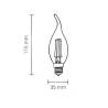 Ampoule bougie E14 C35 flamme 4W 2700k filament blanc chaud 