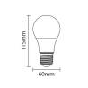 Ampoule LED A60 E27 10W 2700k blanc chaud professionnelle 