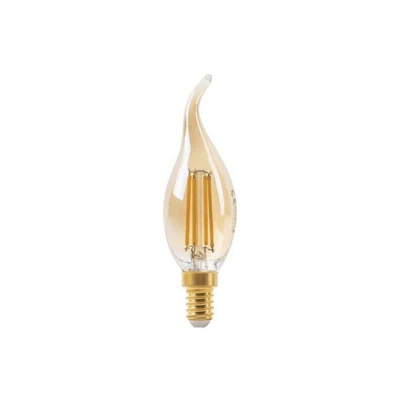 Ampoule filament vintage E14 T35 4W LED blanc très chaud 2500K verre ambré 