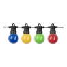 Guirlande lumineuse guinguette led multicolore 10M 20 globes extérieur IP65 