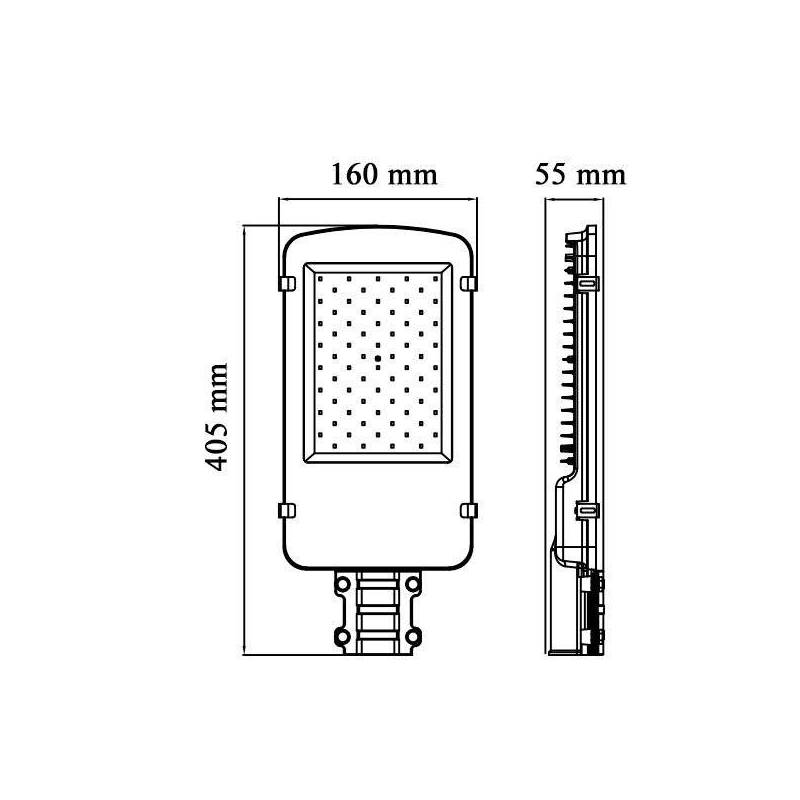 Tête de lampadaire 20w 6000k blanc froid professionnel 