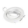 Support spot encastrable rond blanc orientable 80 mm MR16 GU5.3 GU10 