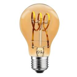 Ampoule guinguette vintage dimmable 3W ambrée filament spiral en verre