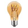 Ampoule guinguette vintage dimmable 3W ambrée filament spiral en verre