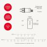 Adaptateur secteur pour guirlande solaire Farandole Chromex