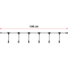 Rateau 1M 6 sorties pour guirlande lumineuse 24V transparent Lotti