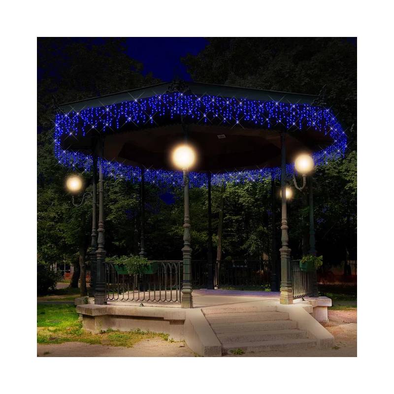 Frise lumineuse Optima IP67 extérieur H80cm x 4M 200 led bleu fixe 230V Professionnelle