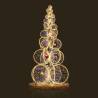 Décor sapin monumental 3D H9m lumineux et scintillant avec boules professionnel 15952 LED blanc chaud blanc froid 24V extérieur