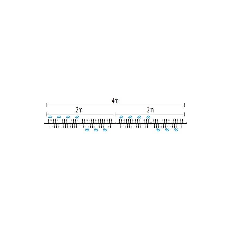 Guirlande lumineuse Boa 12cm scintillante IP67 4M 200 MaxiLED blanc chaud câble vert 230V professionnel