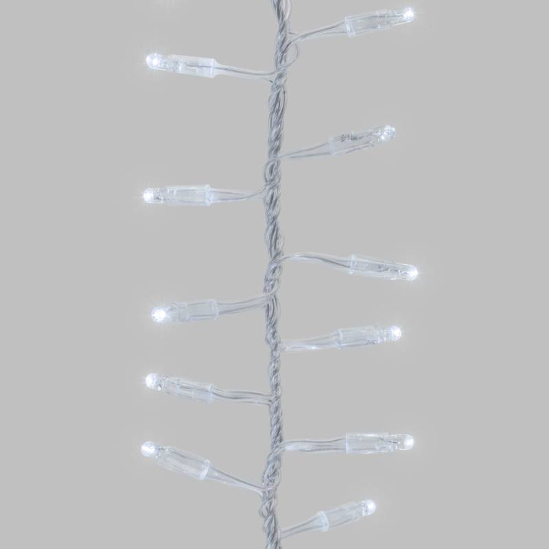 Guirlande lumineuse Boa 12cm 4M 192 MaxiLED blanc froid 8 modes câble transparent 24V professionnel IP44