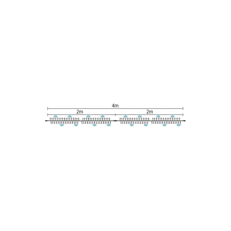 Guirlande lumineuse Boa 12cm 4M 192 MaxiLED blanc froid scintillant 24V professionnel câble transparent IP44