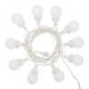 Guirlande 10 ampoules blanc chaud cable blanc connectable 24V professionnel