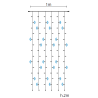 Rideau lumineux Scintillant H2m x L1m 84 MaxiLED blanc chaud Multiflash prolongeable 24V professionnel extérieur