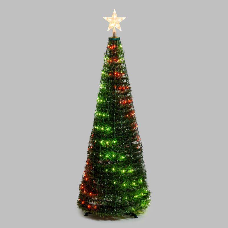 Sapin lumineux conique animé H150cm 234 PixelLED RGB haute luminosité avec télécommande