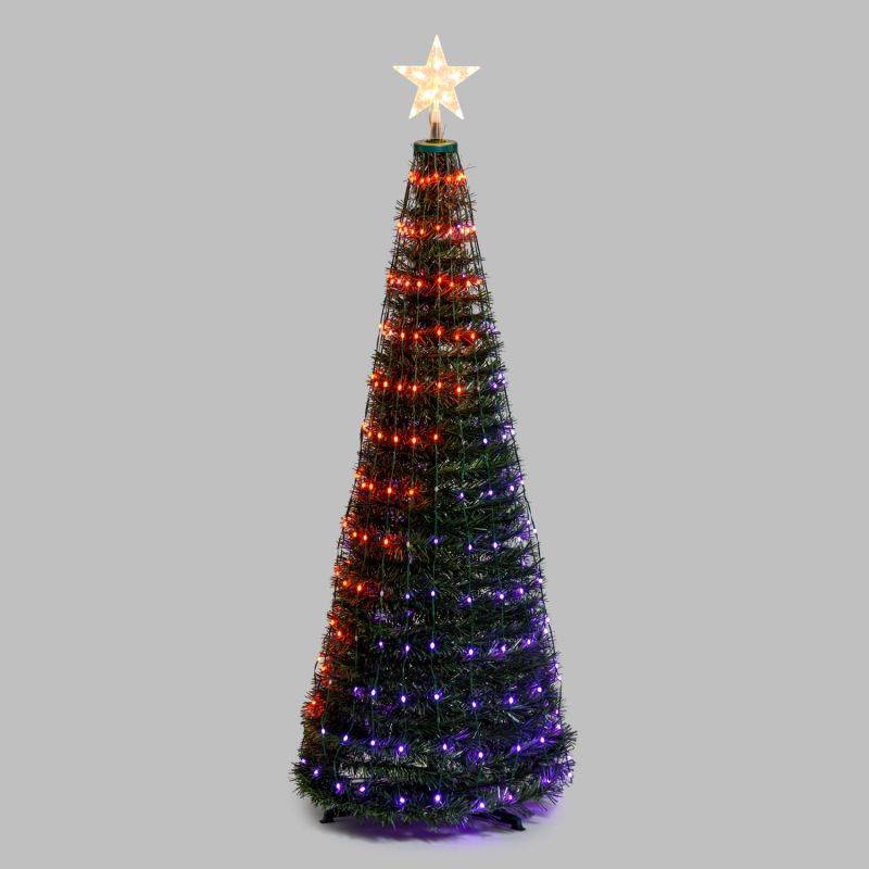 Sapin lumineux conique animé H150cm 234 PixelLED RGB haute luminosité avec télécommande