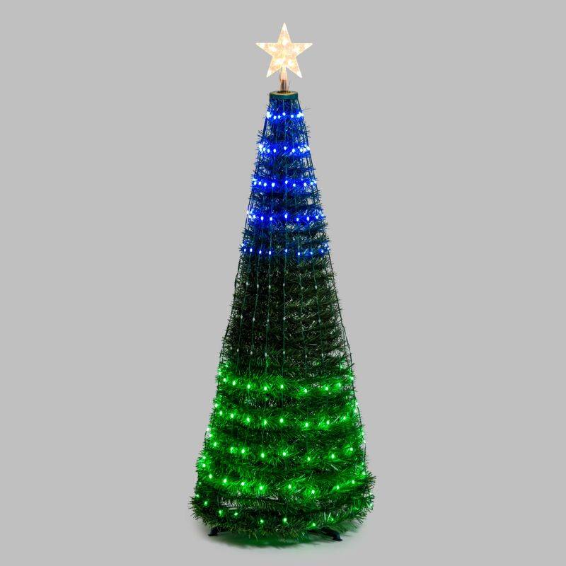 Sapin lumineux conique animé H150cm 234 PixelLED RGB haute luminosité avec télécommande