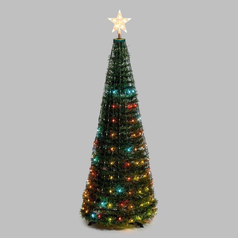 Sapin lumineux conique animé H150cm 234 PixelLED RGB haute luminosité avec télécommande